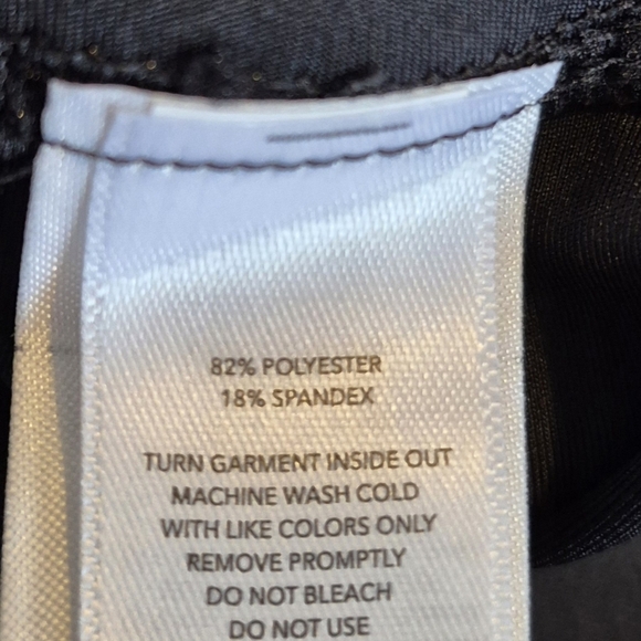 LuLaRoe Rise Brave line women's size 3X leggings black with yellow stripe NWT - Picture 4 of 9